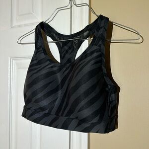 AVIA Black Zebra Racerback Sports Bra